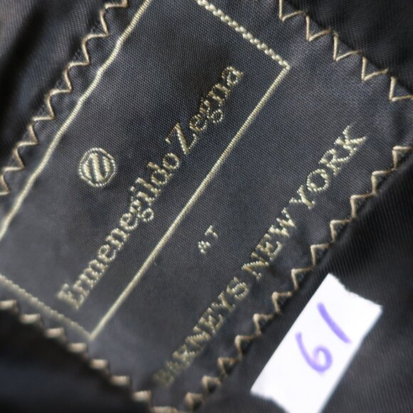 Mens Ermenegildo Zegna Black One Button Blazer, Tuxedo Style Pant Suit 60/US 50 - Picture 13 of 15